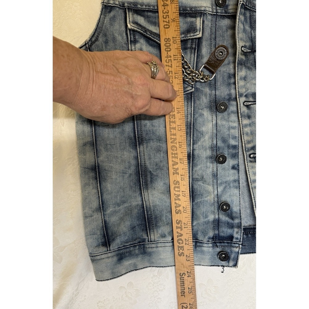 Christian Motorcyclists Association Mens M Denim Vest Blue CMA-USA - Picture 4 of 12
